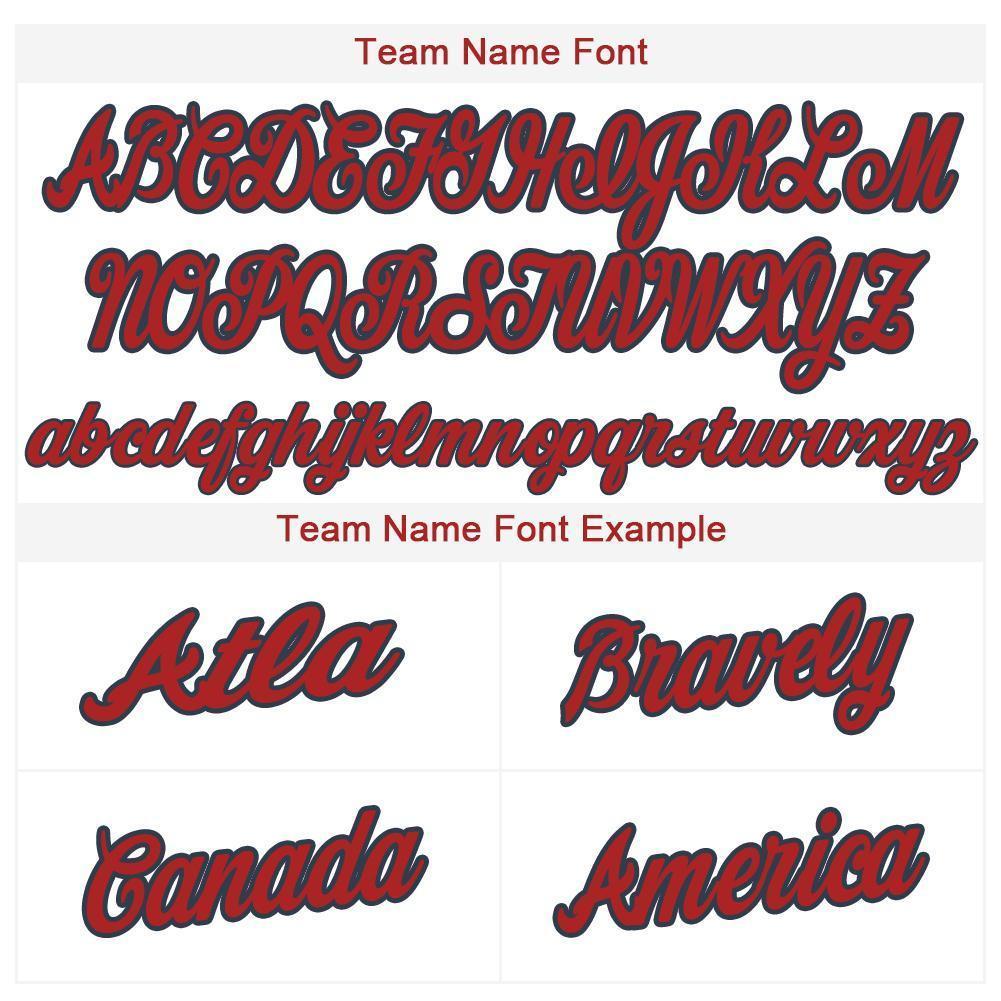 Custom White Red-Navy Baseball Jersey - Image 5
