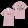 Pentagram roses pink hawaiian shirt