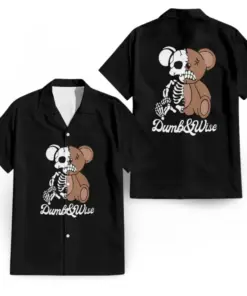 Skele-bear hawaiian shirt