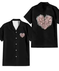 Web heart hawaiian shirt