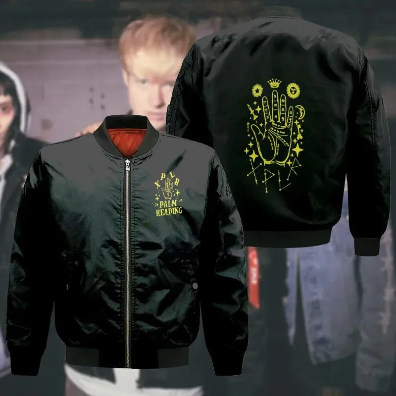 Palm reading bomber jacket