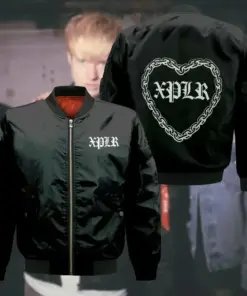 Chainlink blood bomber jacket