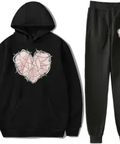 Web Heart Hoodies Jogger Pants Set