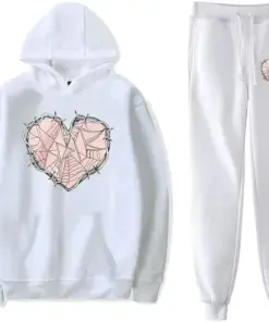 Web Heart Hoodies Jogger Pants Set