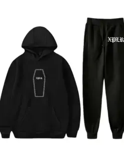 Old English Towel Hoodies Jogger Pants Set
