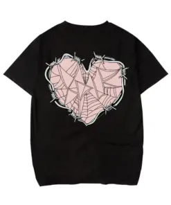 Web heart tee