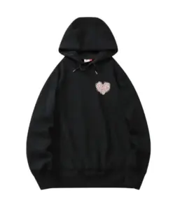 Alternative view of Web heart hoodie