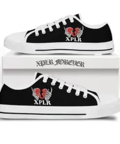 Heartbreak low top canvas shoes white