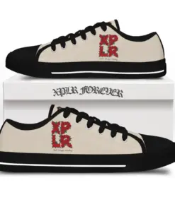 Roses low top canvas shoes
